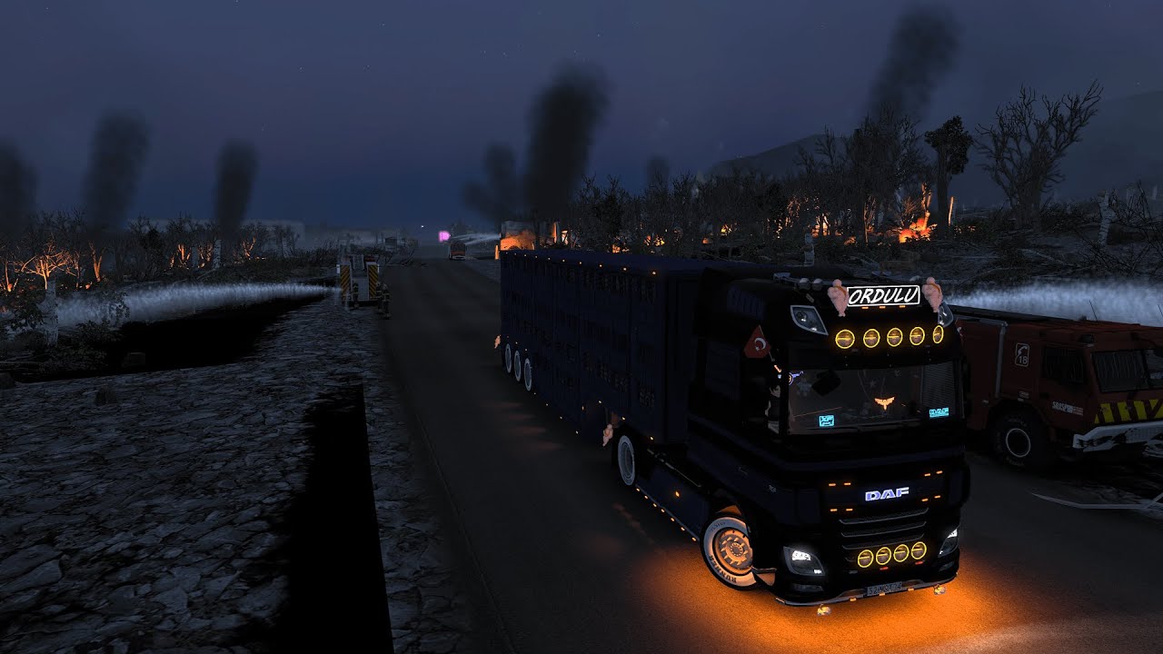 1.57 ETS2  BARTOLANDPREM MAP VOL 3 BÜYÜK ORMAN YANGININDAN HAYVANLARI KURTARIYOZ VİRAJLAR VE DAĞYOLU