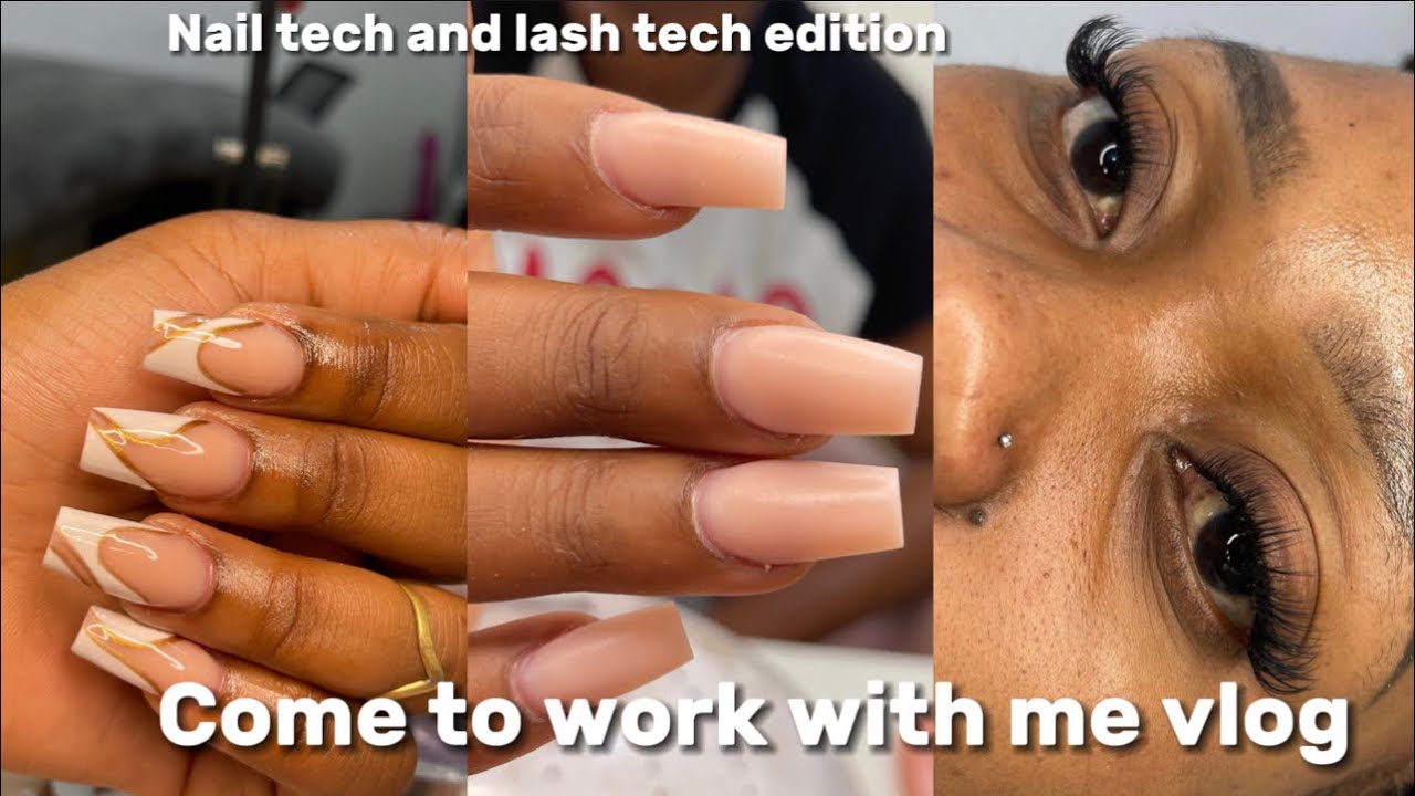 vlogtober | come to work with me nail tech and lash tech edition | Cathy mumba