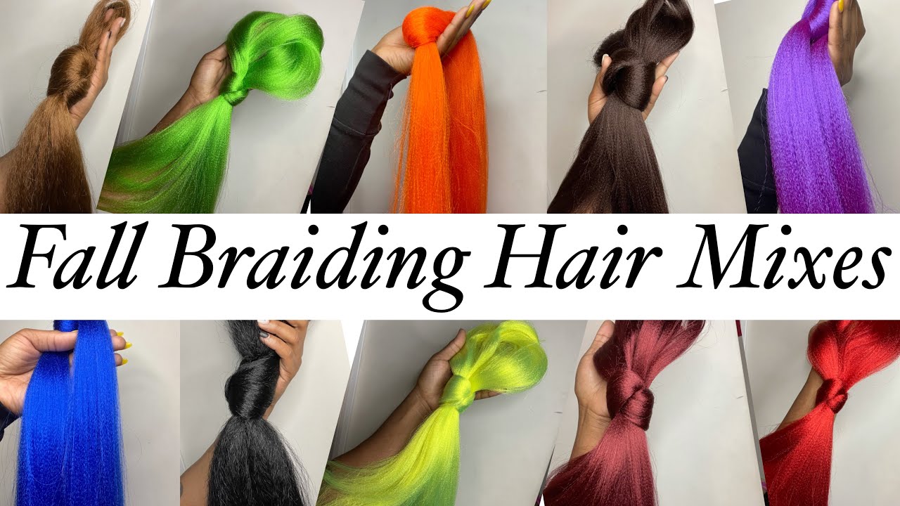 Braiding Hair Mixed Colors | 18 Color Blends | Custom Color Braiding Mixes | Custom Color Blends DIY