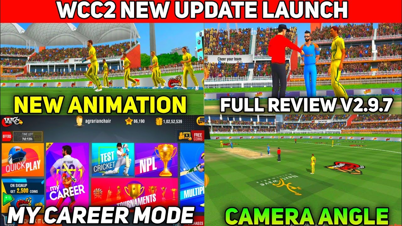 Finally Wcc2 New Update New Update Launch V.2.9.7 Full Gameplay Review !! Career Mode | Wcc2 Update