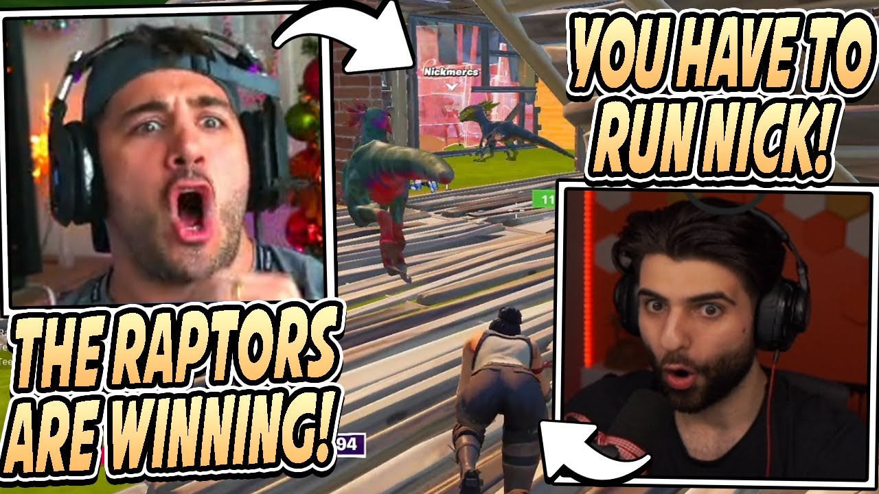 NickMercs & SypherPK RAGE After They Get DESTROYED By RAPTORS! - Fortnite Funny & WTF Moments