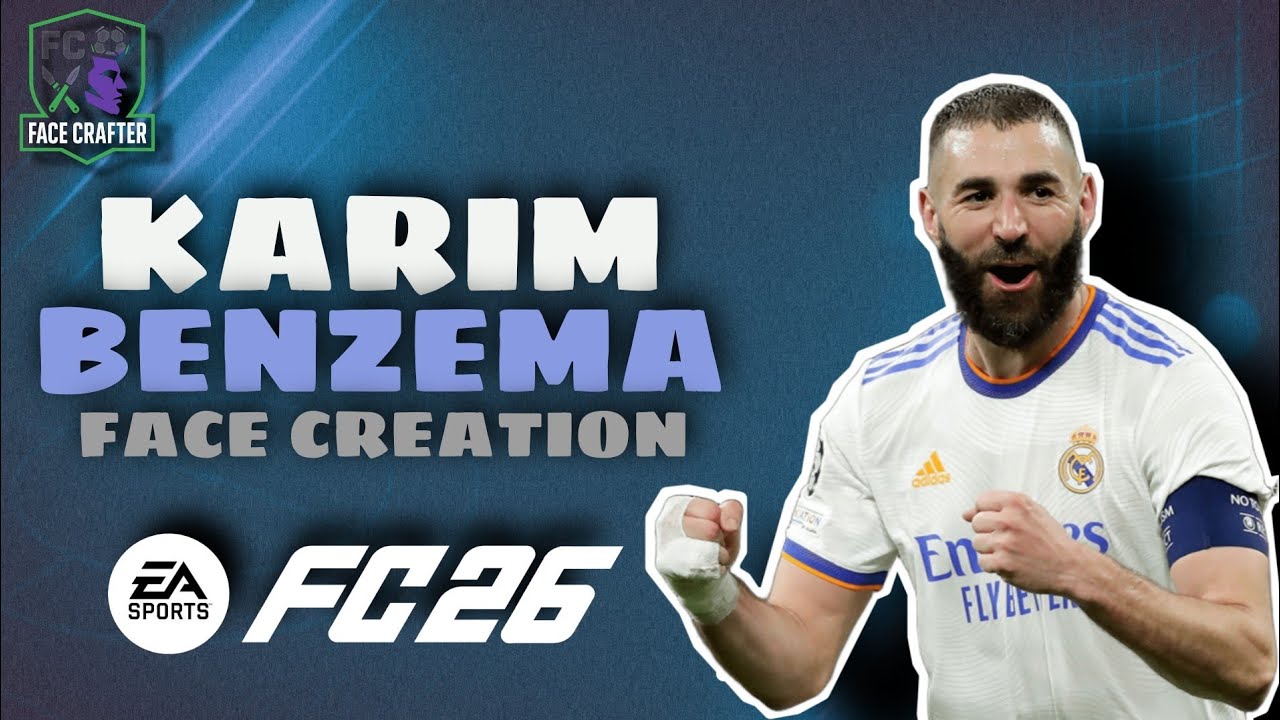 How To Make Karim Benzema in EA FC 26 | Benzema Pro Clubs Face Creation Tutorial FC 26