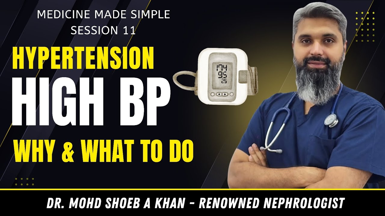 Hypertension ( HIGH BP ) Why & What To do ? Natural Ways to Control BP | Dr. Shoeb Khan Nephrologist