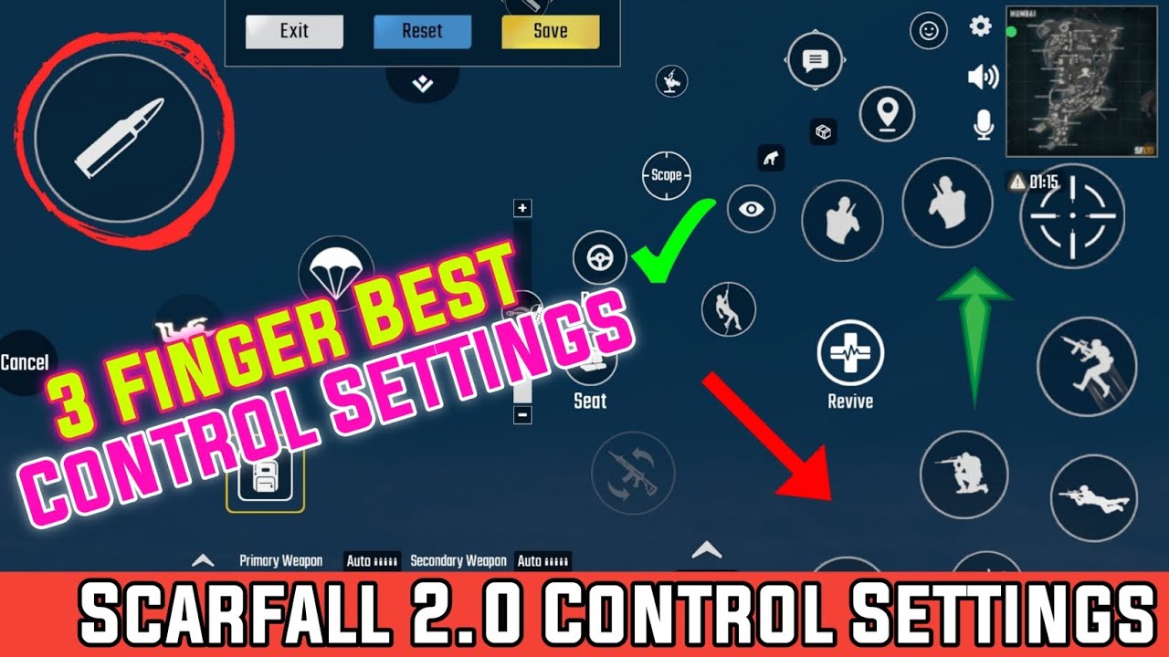 How To Get Best Control Settings In Scarfall 2.0 | 3 Finger Control Settings 