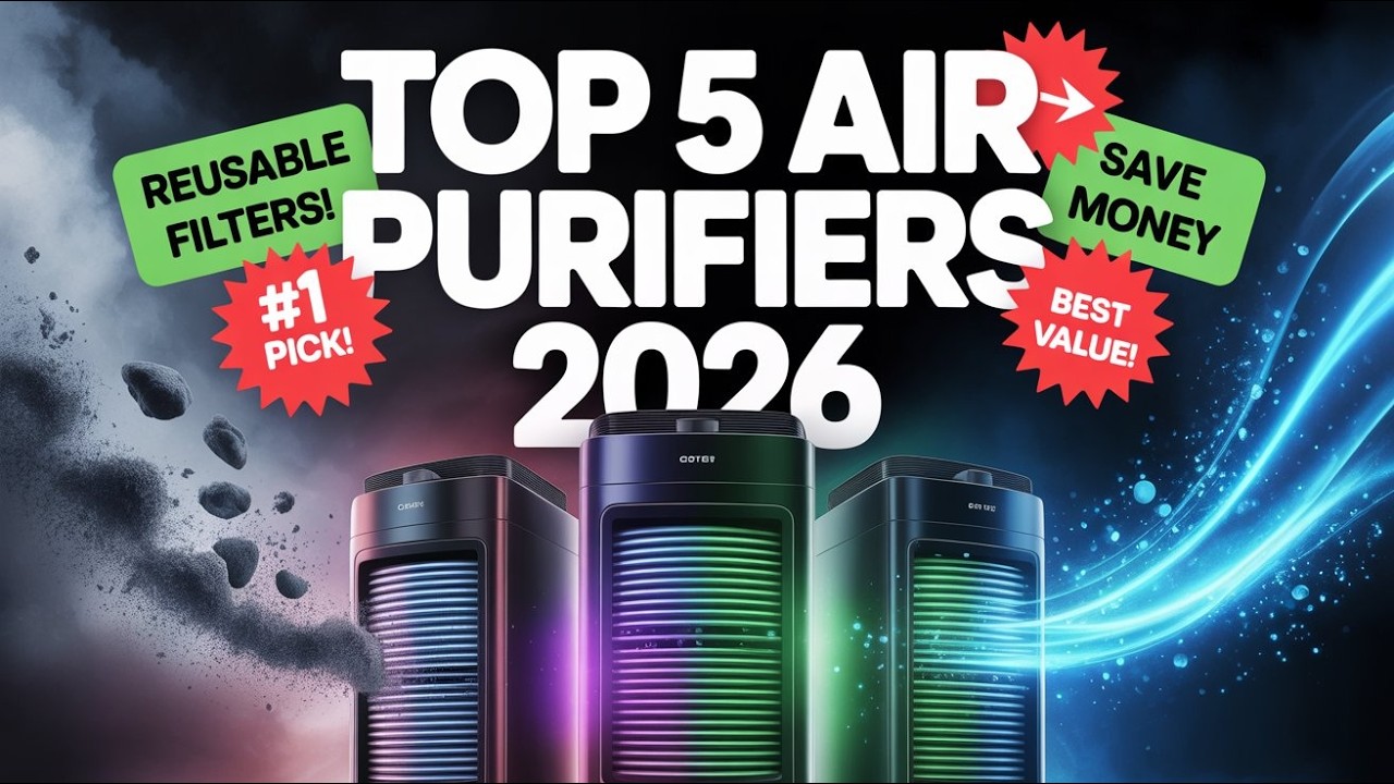 🌬️✨ Top 5 Best Air Purifiers with Reusable Filters in 2026! 🏠💨 Save Money & Breathe Cleaner