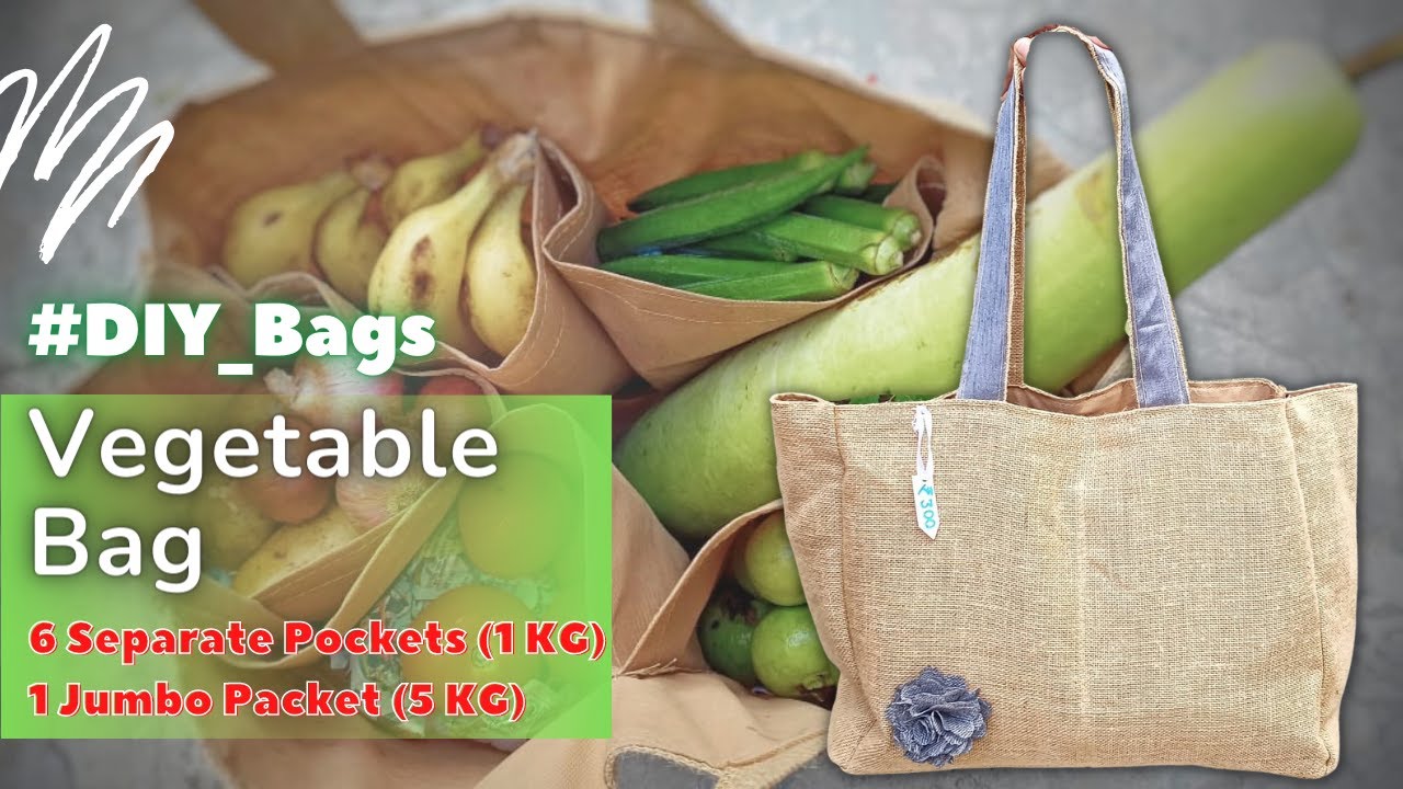 DIY Bags | Handmade Vegetable Bag  | Ghar Par Banai Sundar Bag | Jute Ka Bana Hua Bag | #DIYBags