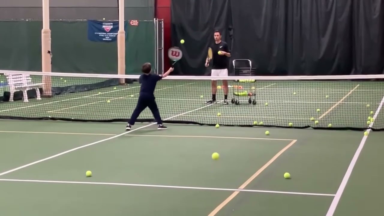 Practicing my serving aim
