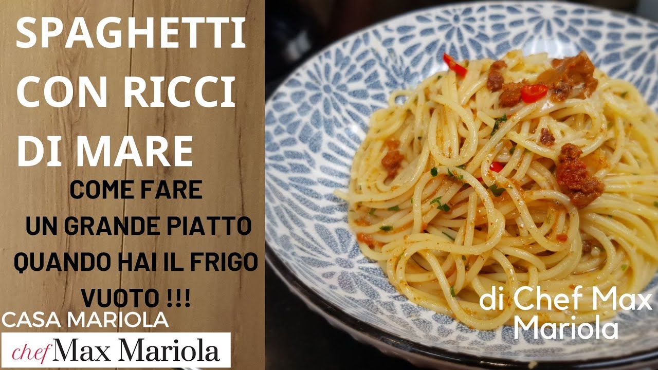 SPAGHETTI CON RICCI DI MARE ricetta di @ChefMaxMariola da #CasaMariola