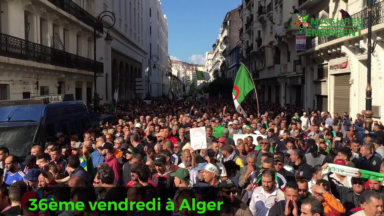 36ème vendredi de manifestation à Alger.