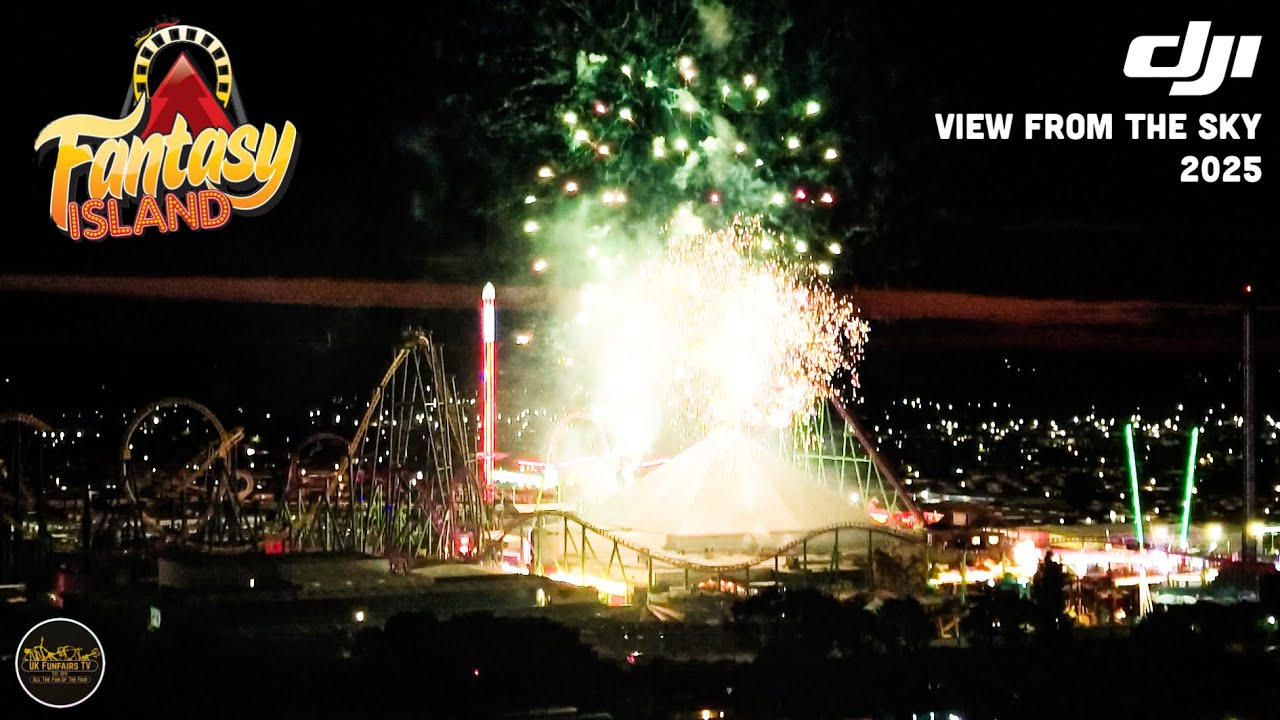Fantasy Island Summer Fireworks 2025 | View from the Sky