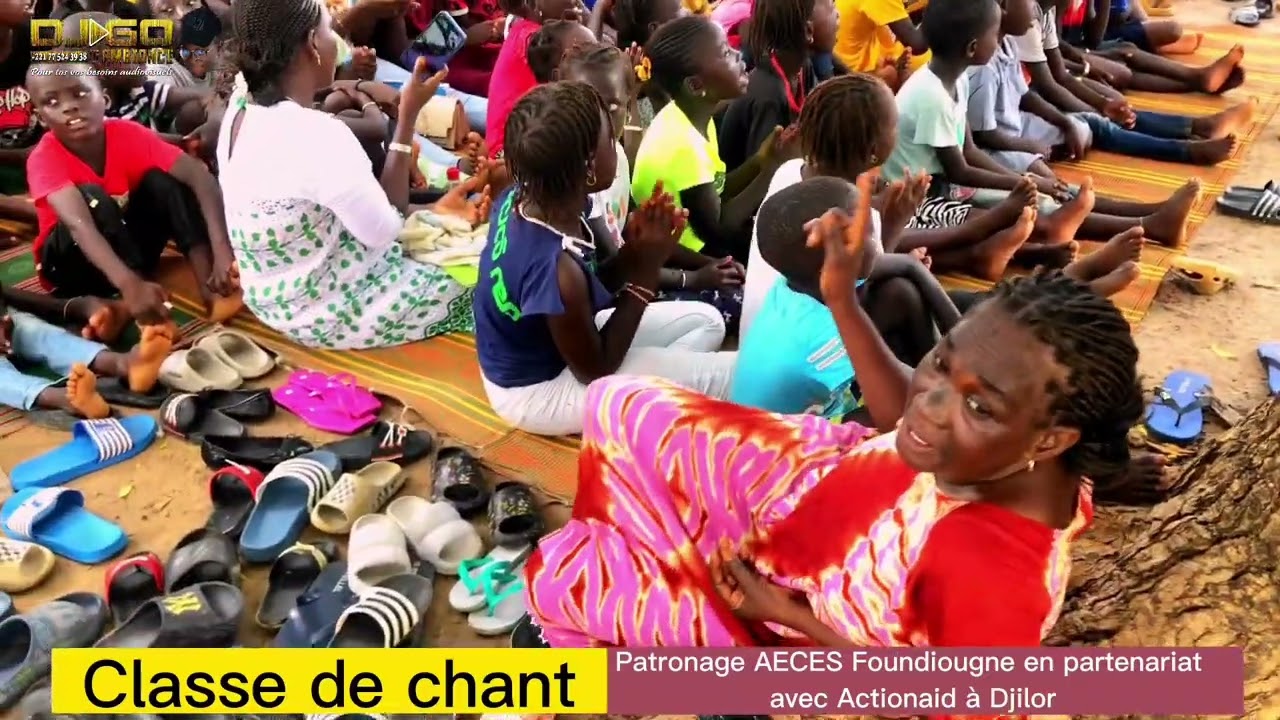 Collectivité éducative à Djilor Saloum, classe de chant (A salamalékoume ), AECES DE foundiougne