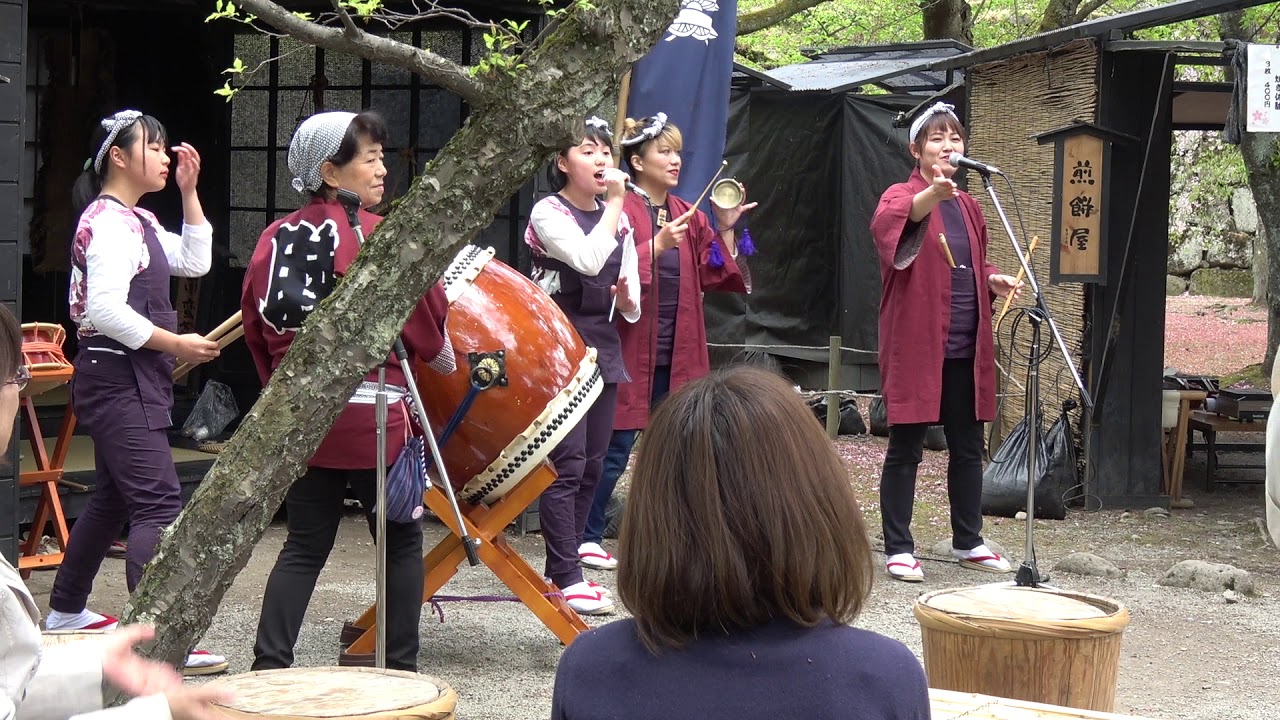 『会津磐梯山』 （唄：会津民謡全国大会ジュニアの部チャンピオン）／民話茶屋／会津若松鶴ヶ城さくらまつり2019
