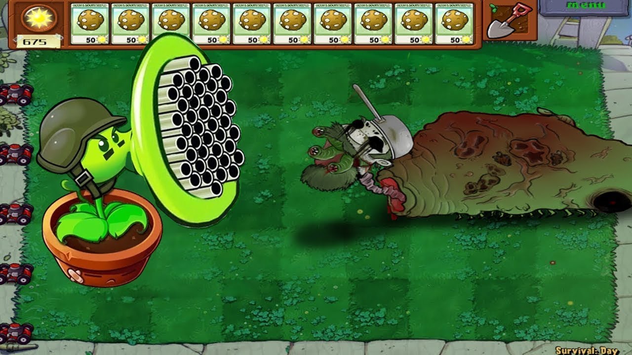 Doom Gatling Vs Horror Horrible Zombies vs Horror Zombies - Plants vs Zombies