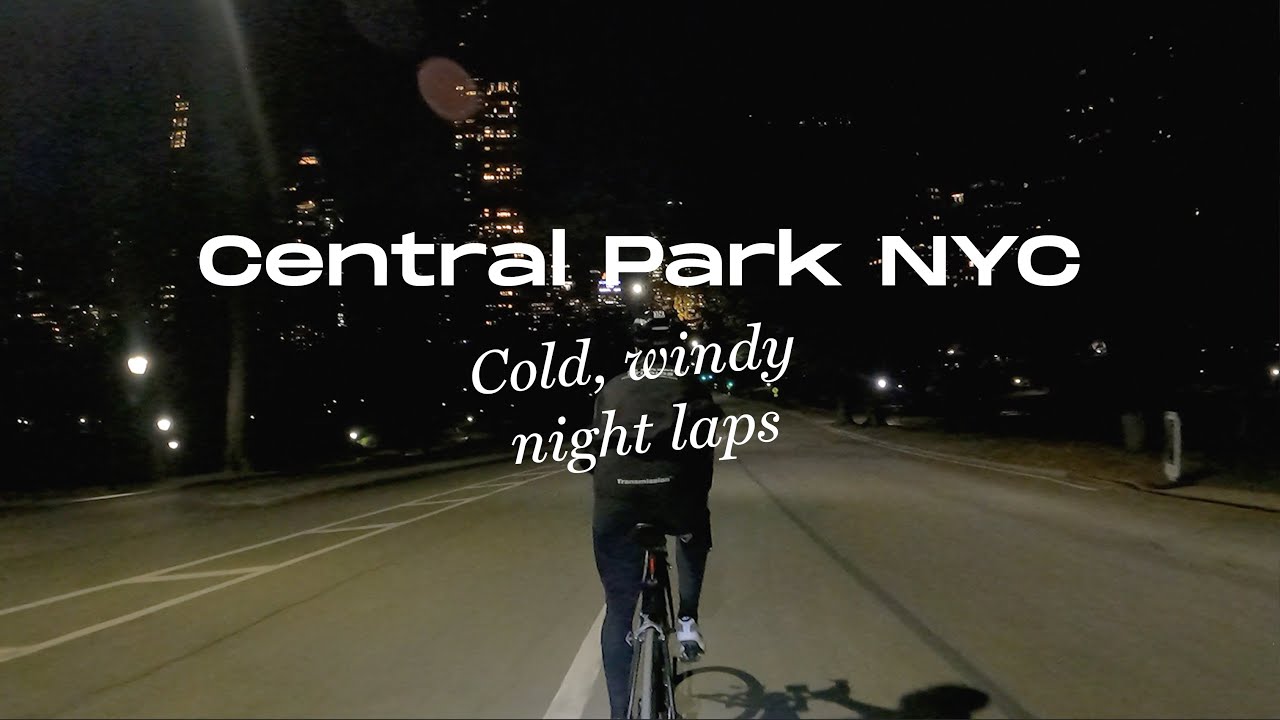 ITS DARK & COLD! CYCLING NEW YORK - Central Park, 5th Ave, Brooklyn - 40mi Ride at Night