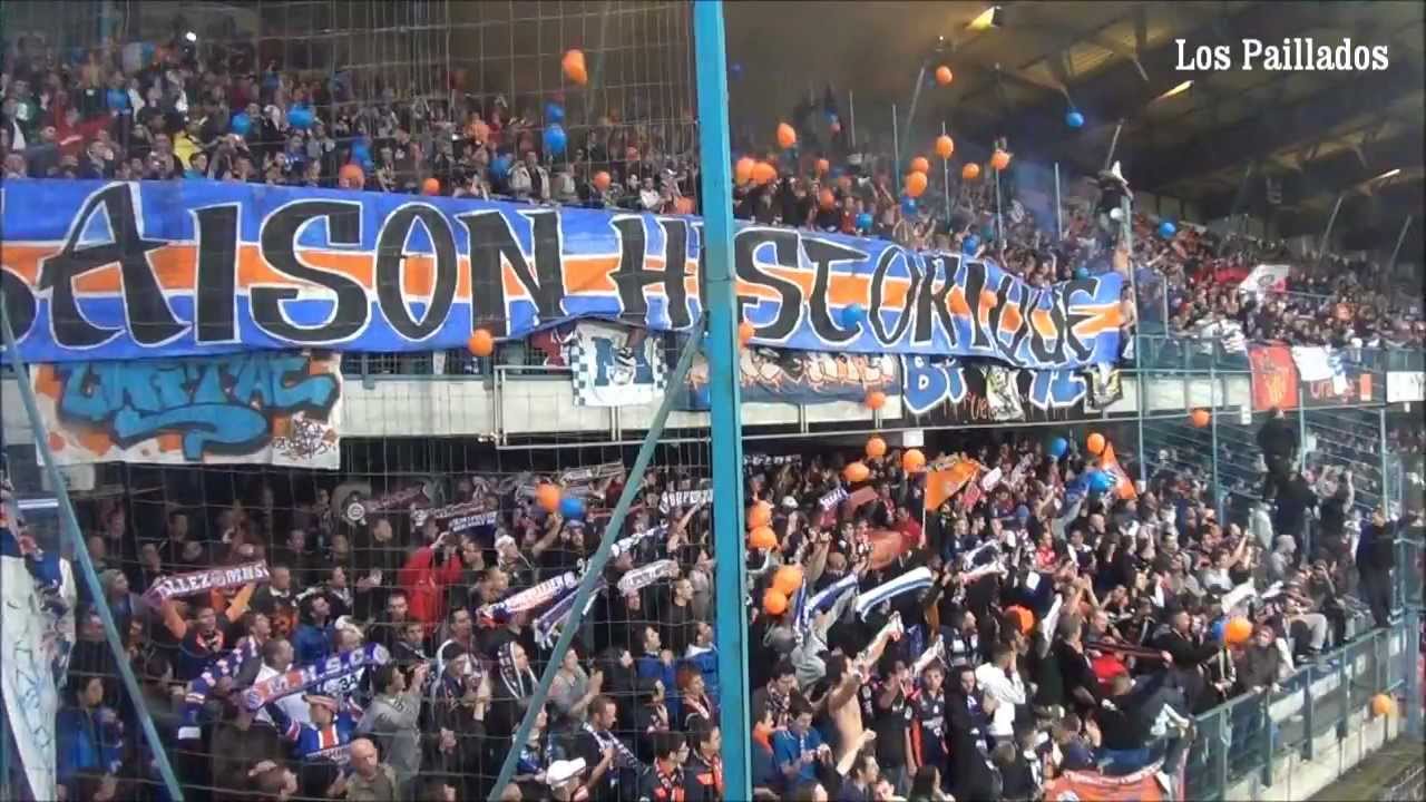 Auxerre Montpellier (Los Paillados) Ambiance coup d'envoi innoubliable