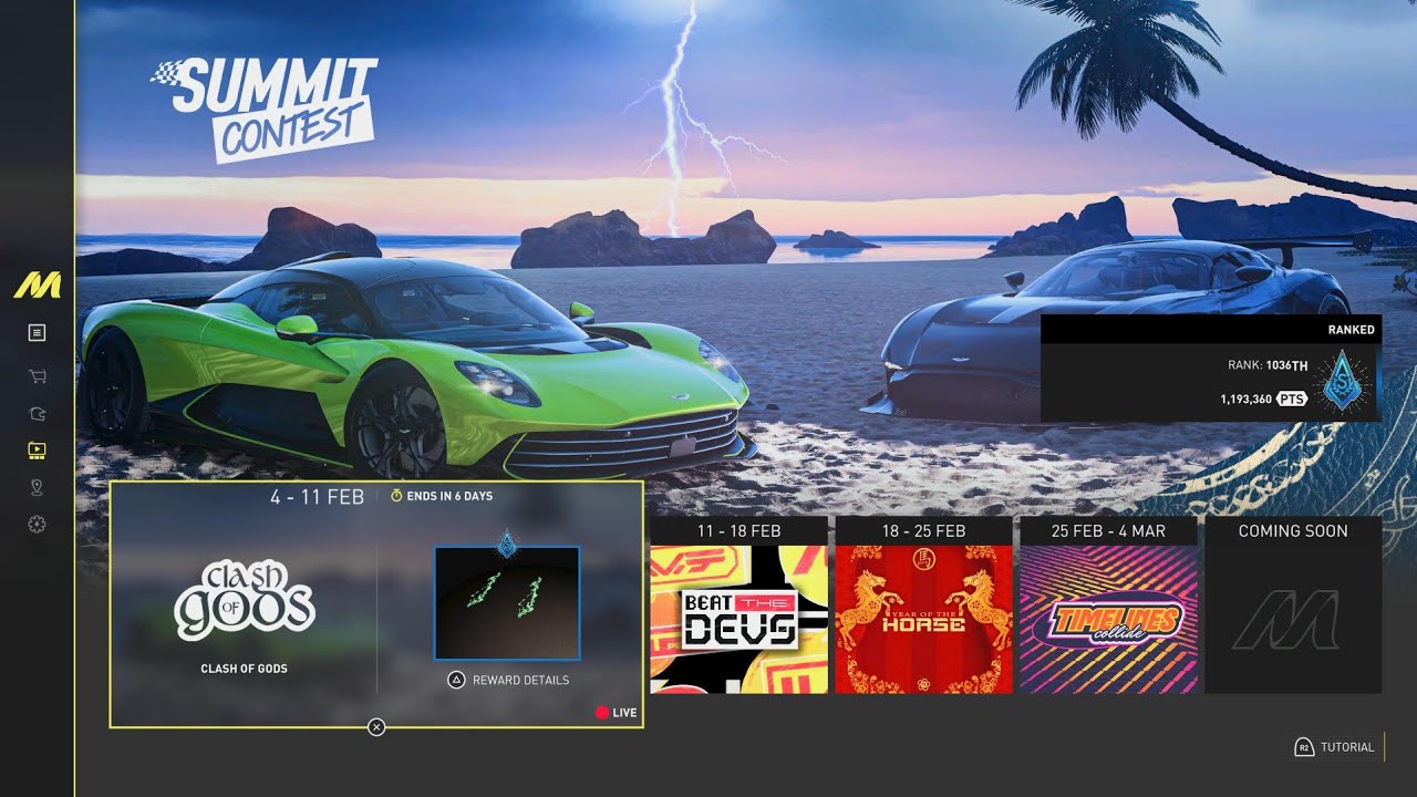 The Crew Motorfest: The Clash of the Gods  Summit  Showcase   New Month Theme