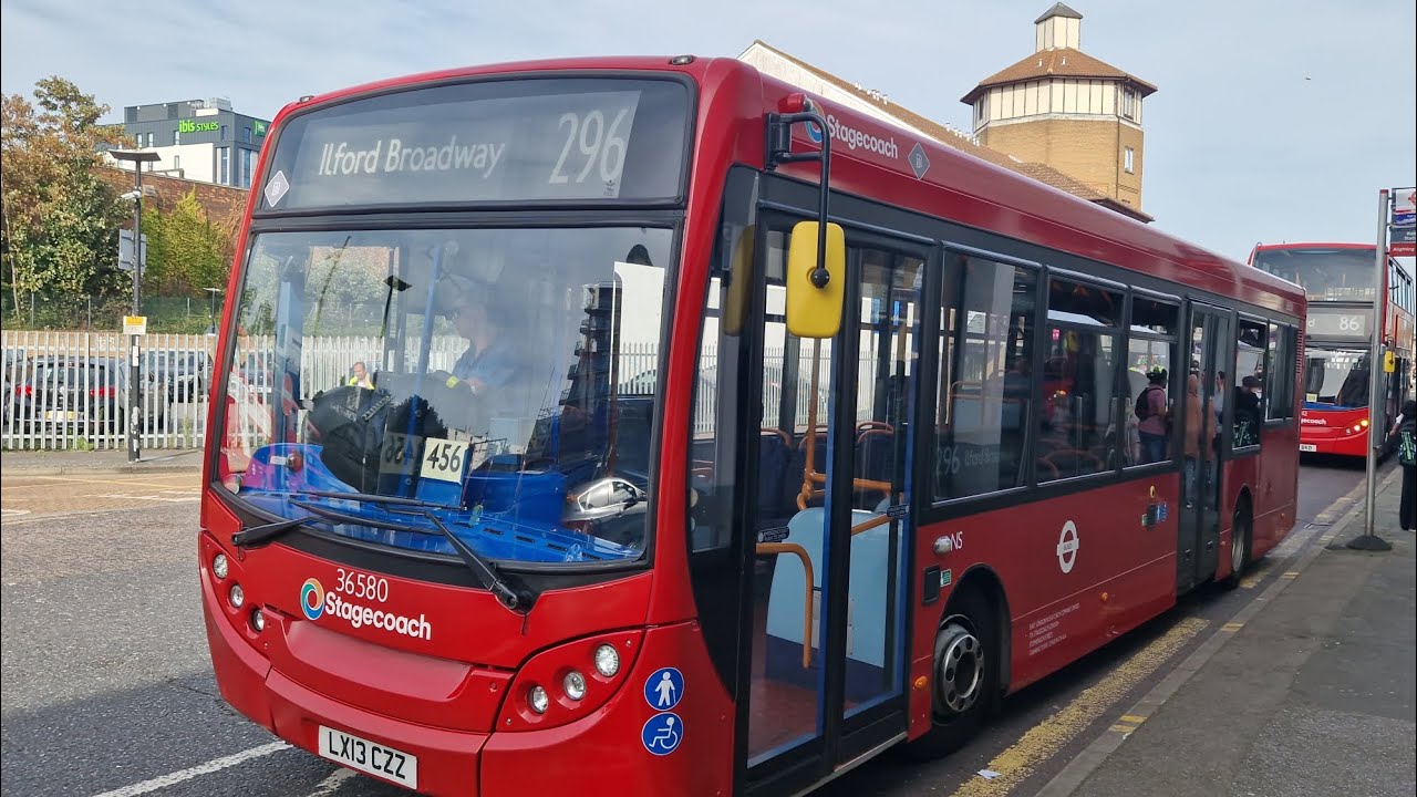 *Thrash* Stagecoach London 36580 LX13CZZ Bus Route 296