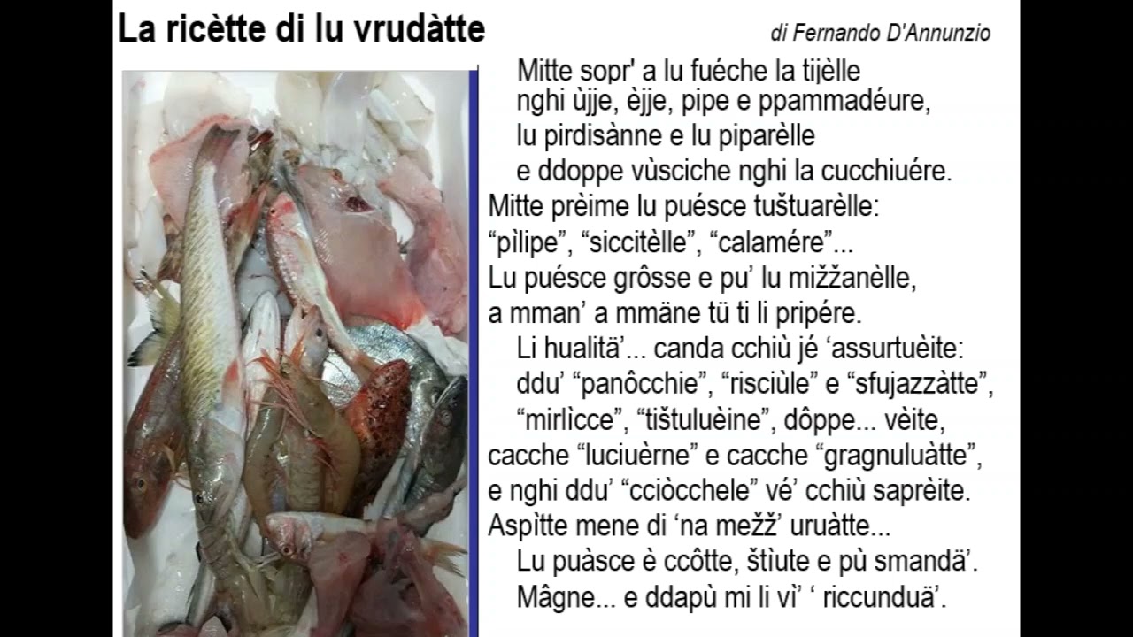 La ricètte di lu vrudàtte - di Fernando D'Annunzio - in dialetto di Vasto
