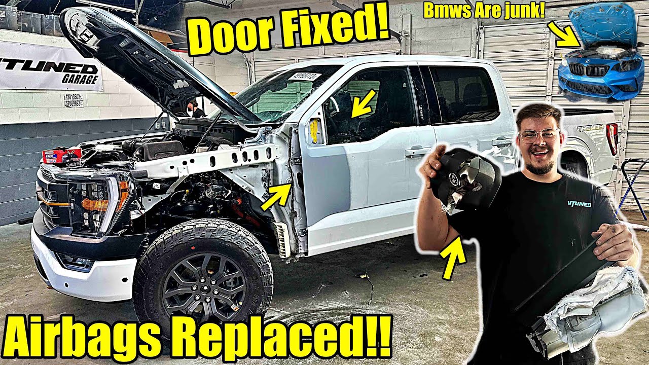Fixing All the Body Damage On The 2023 Ford F150 Tremor And The Interior is Complete!!!