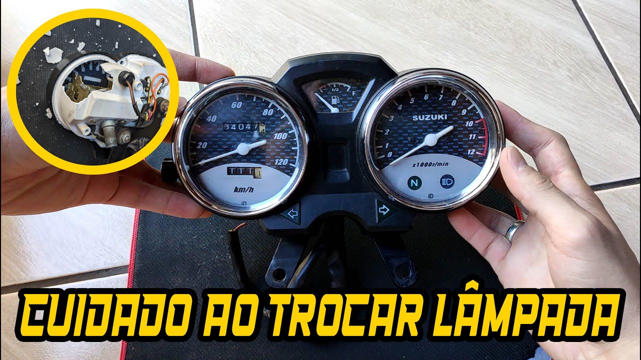 Como TROCAR as lâmpadas do velocimetro da intruder 2012-2016 (CUIDADO)