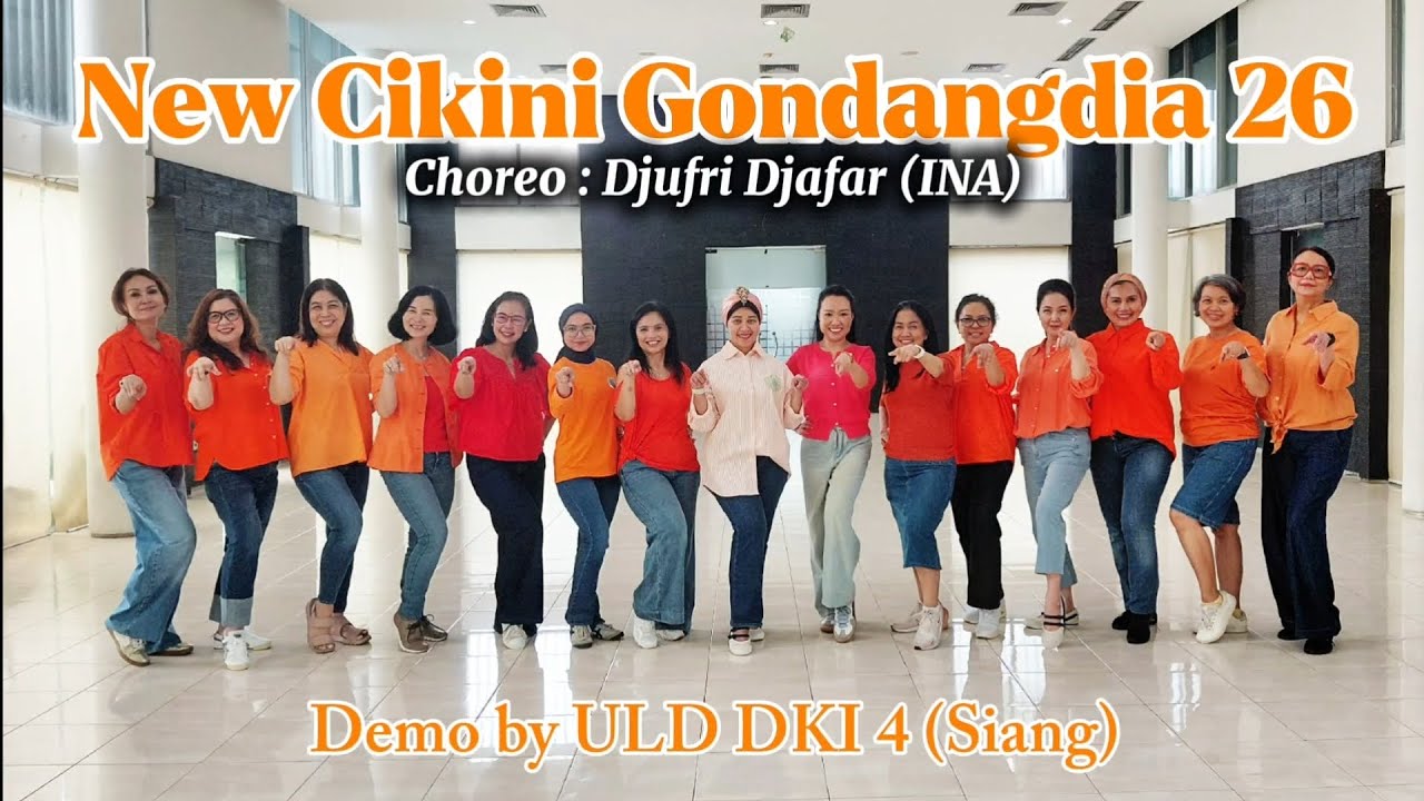 New Cikini Gondangdia 26 Line Dance ~ Djufri Djafar (INA) | Demo by ULD DKI 4 Siang 