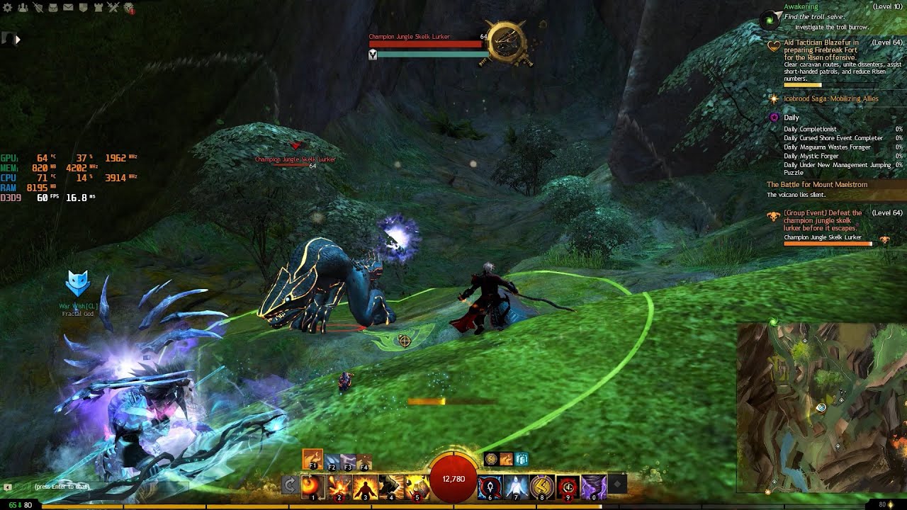 Guild Wars 2 Gameplay (GTX 1060 3GB, 8750H)