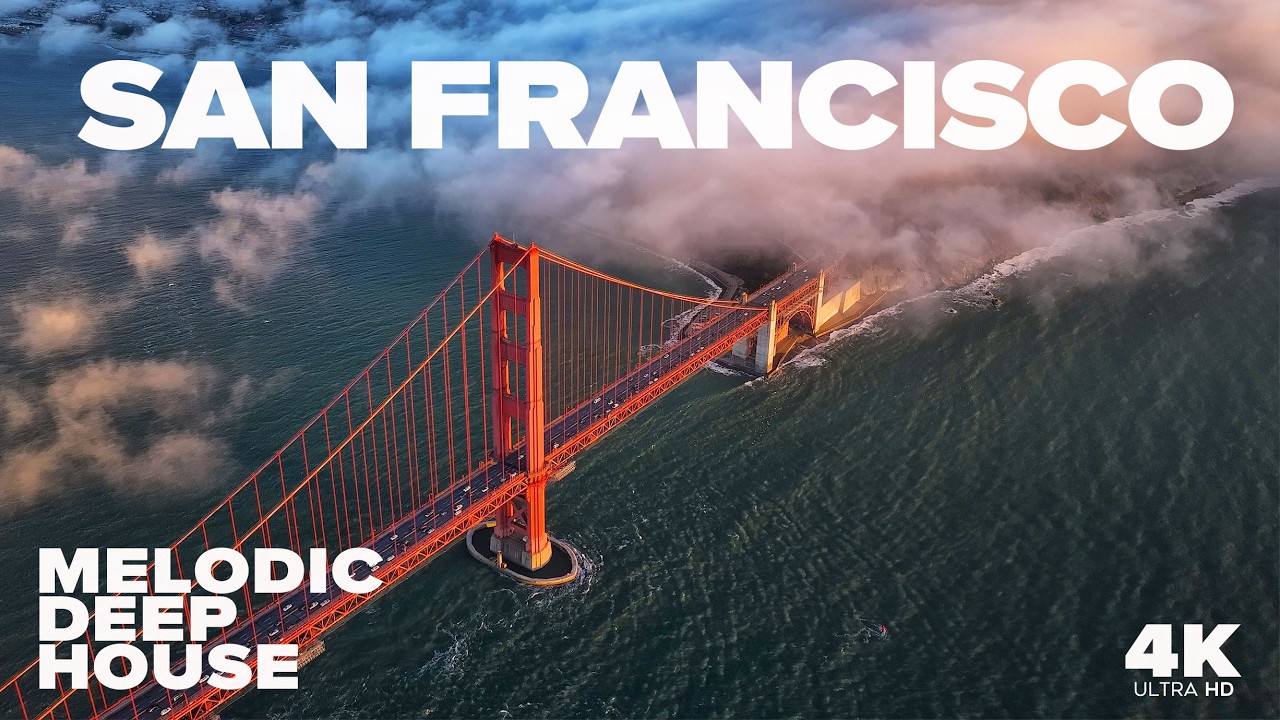 San Francisco Ocean Therapy 🌊 | Northern California Coast Aerials | Deep House Chill for Your TV