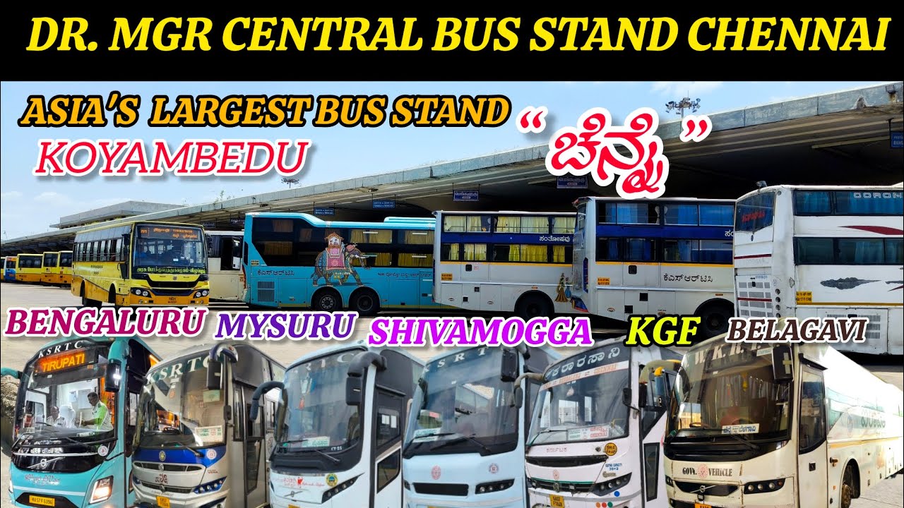 Dr. Mgr Central Bus Stand Chennai - Asia's largest bus stand | all premium ksrtc bus #chennai #viral
