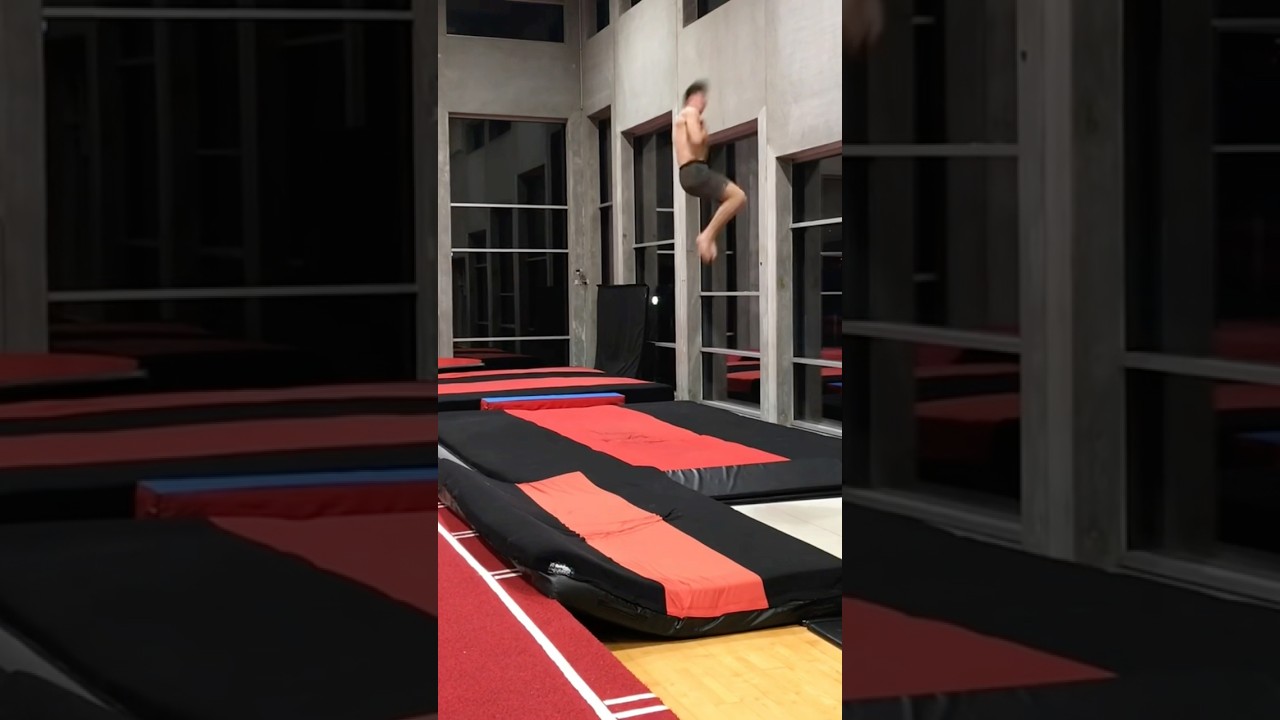 Basic trampoline and fast track flips 😌 