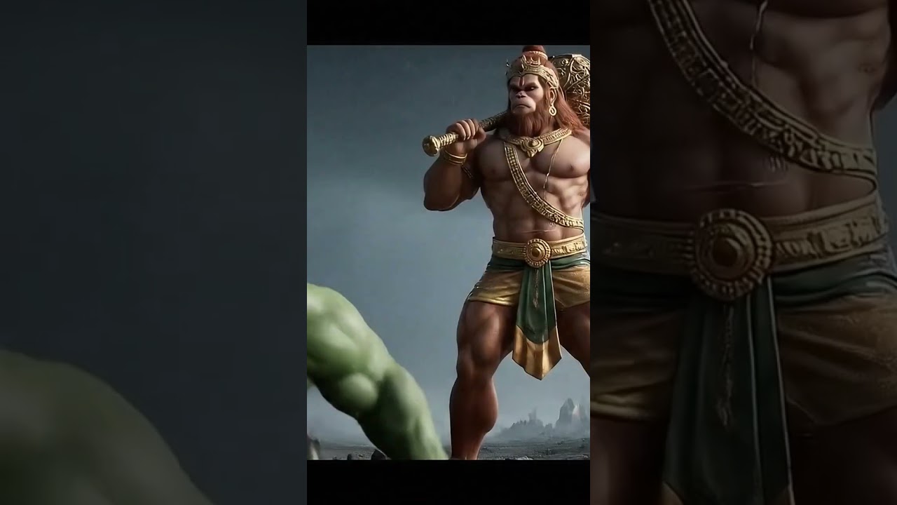 fight between hulk and hanuman #hulk#hinduepic #hanuman#hulkai