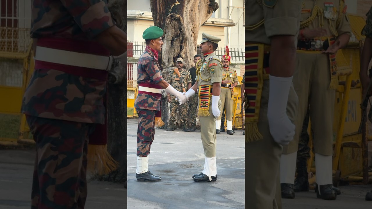 Two Border Commanders Shake Hands Before the Parade Begins! 🇧🇩🤝 🇮🇳 BGB #BSF #us