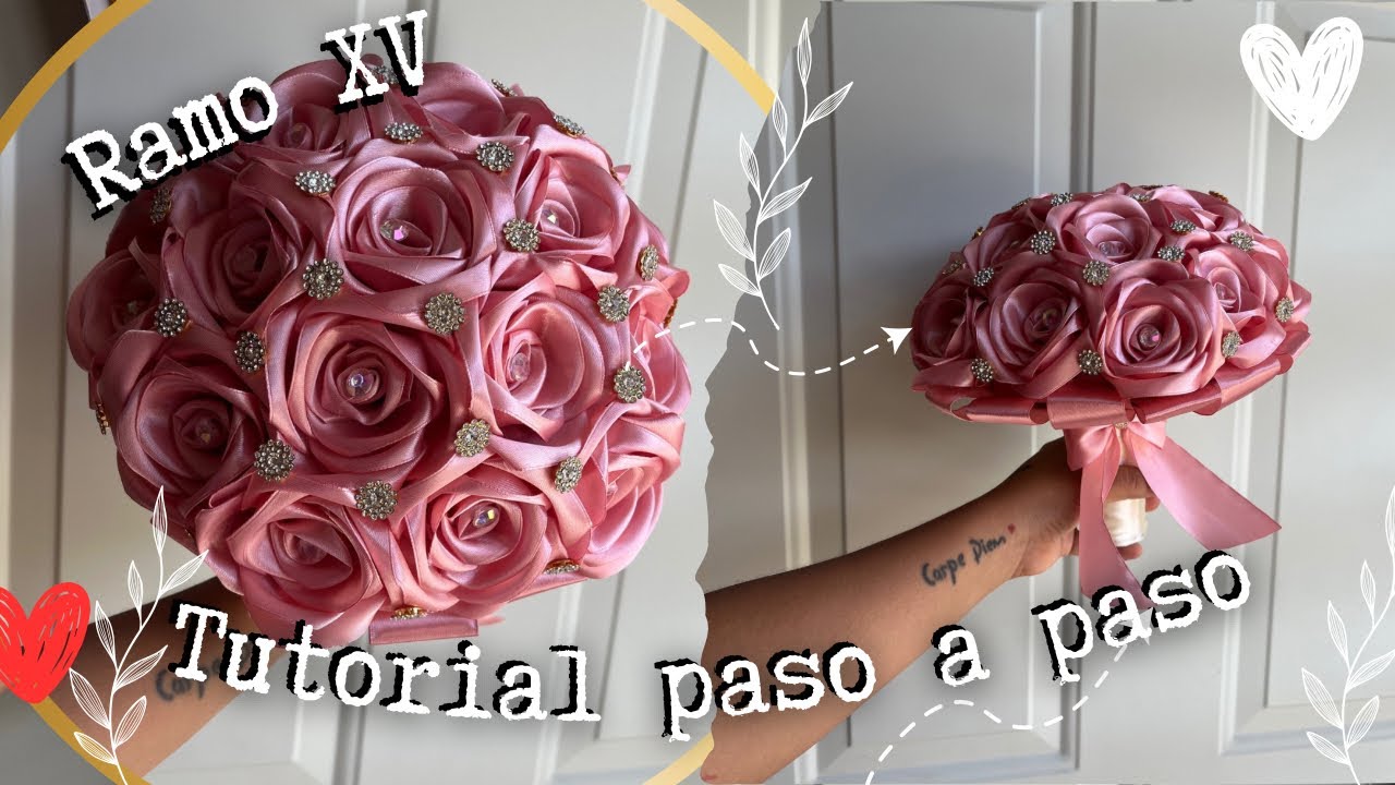 Ramo de XV con rosas eternas | Tutorial paso a paso
