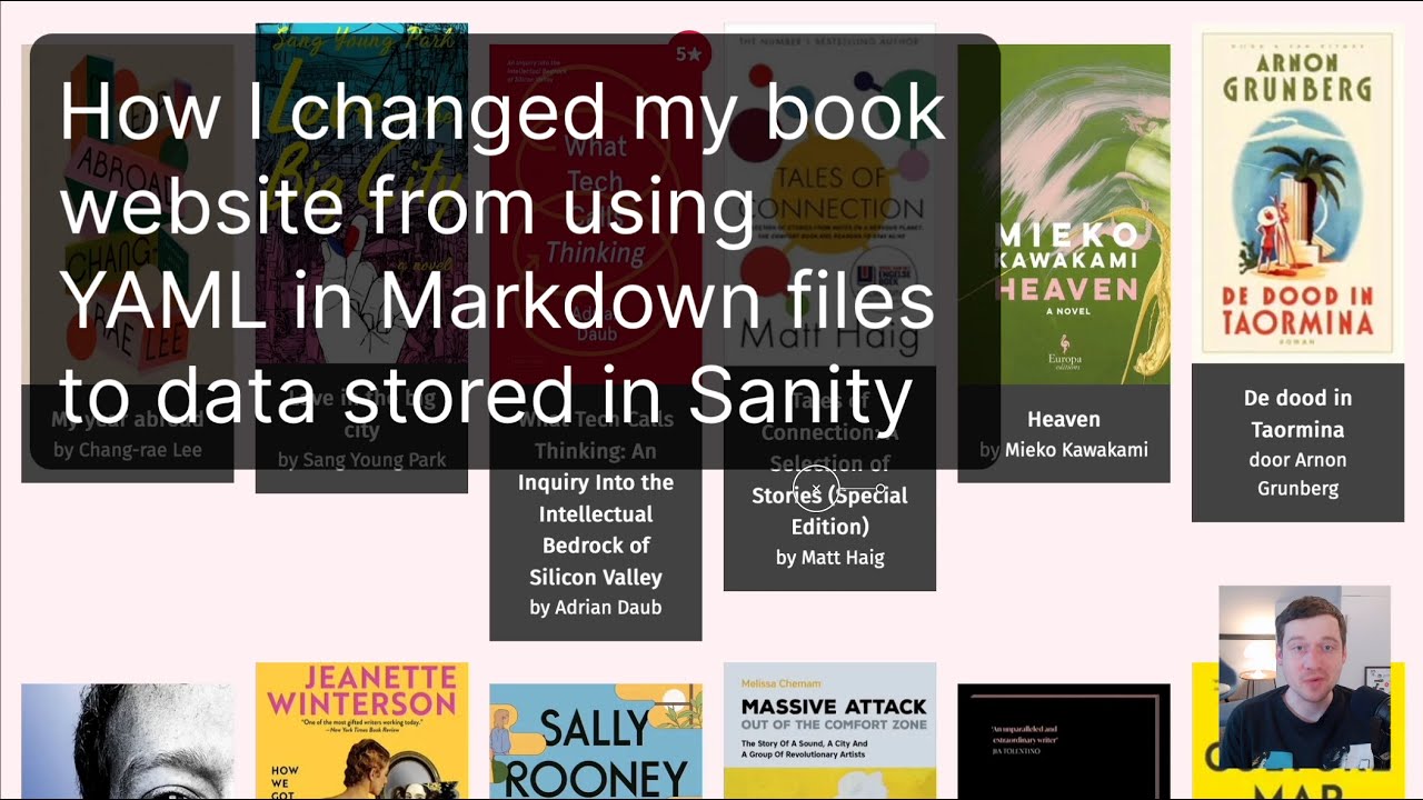 How I changed my book website from using YAML in Markdown files to data stored in Sanity