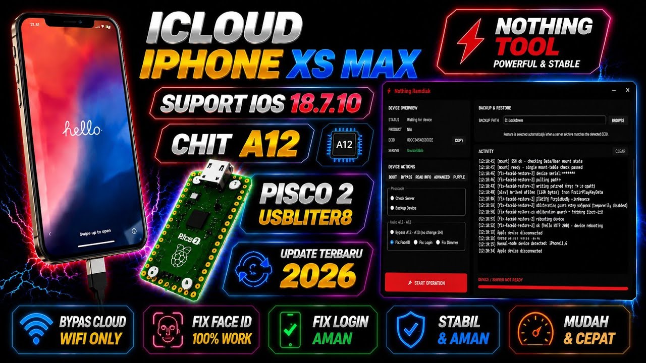 BYPASS ICLOUD , IPHONE XS MAX IOS 18.7.10 (Nothing Tools Bypass) NEW UPDATE 2026