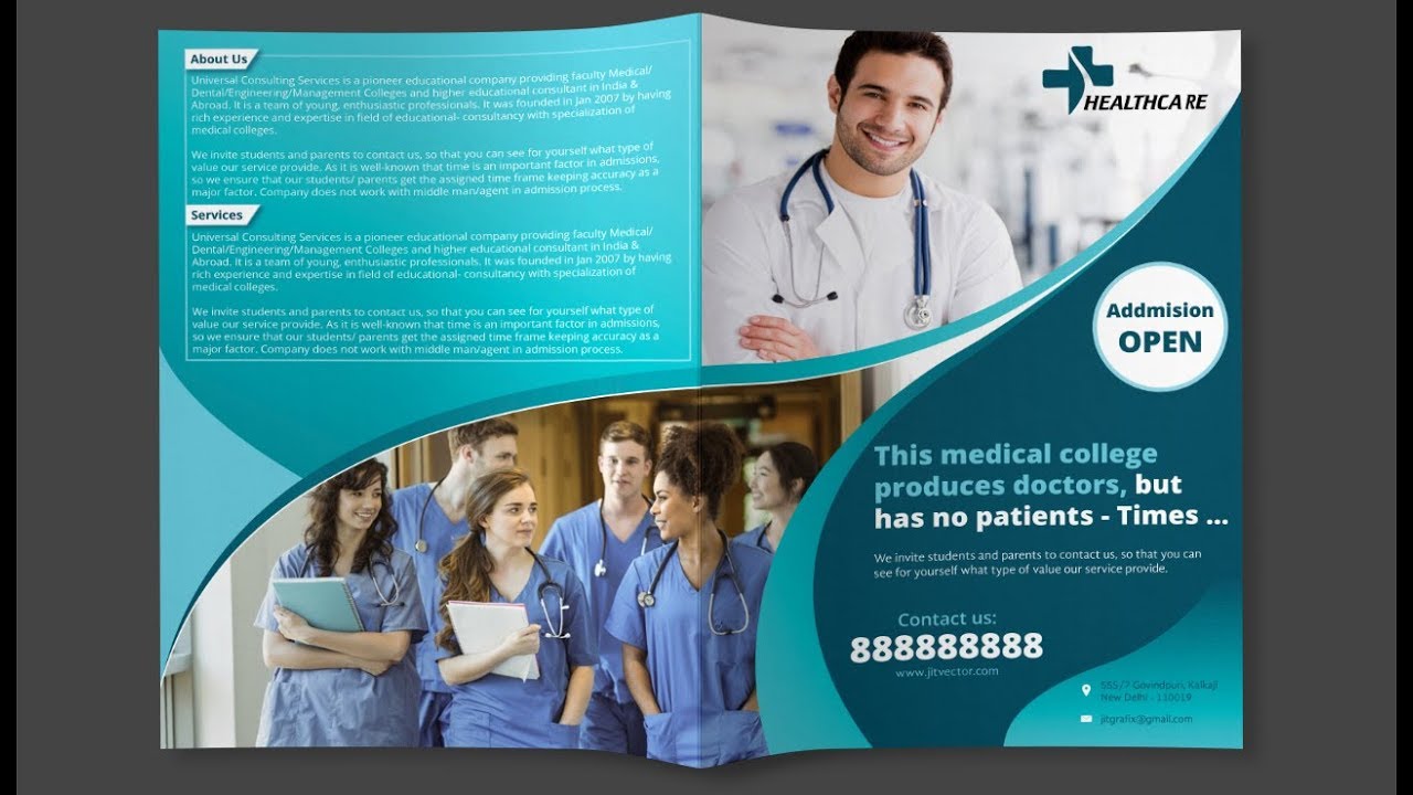 Create a Professional Bi-Fold Brochure in InDesign | Custom Brochure Design Front Side #Part1