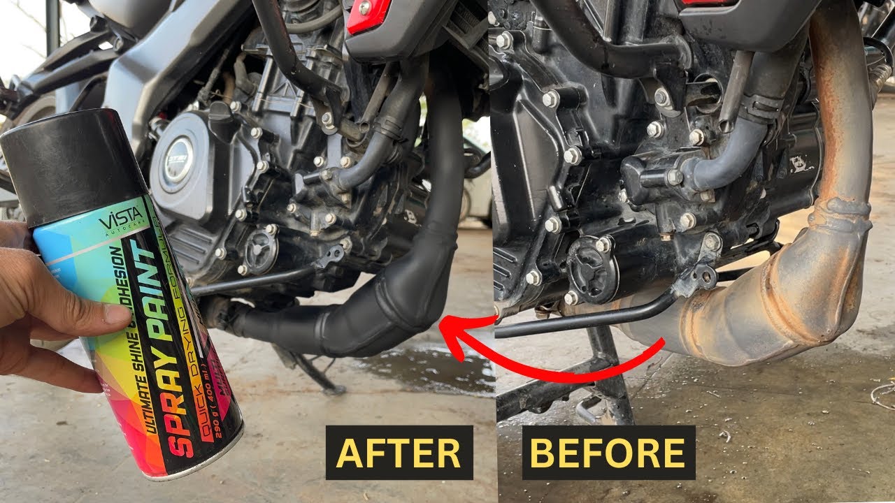VISTA Matte Black Spray Paint For Bike & Car | Heat Resistant Paint
