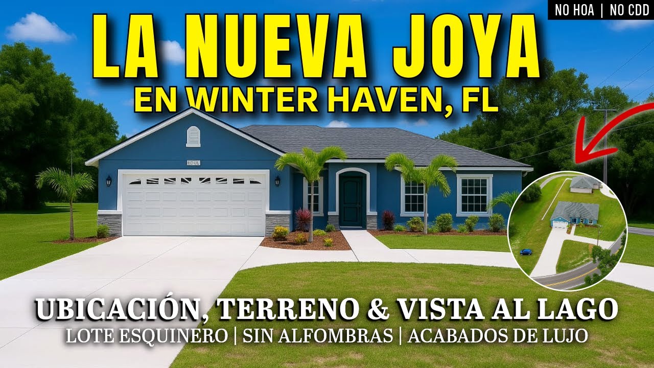 Ubicación , terreno y vista al lado. Vive en la mejor Casa 2025 de Winter Haven Sin hoa / cdd
