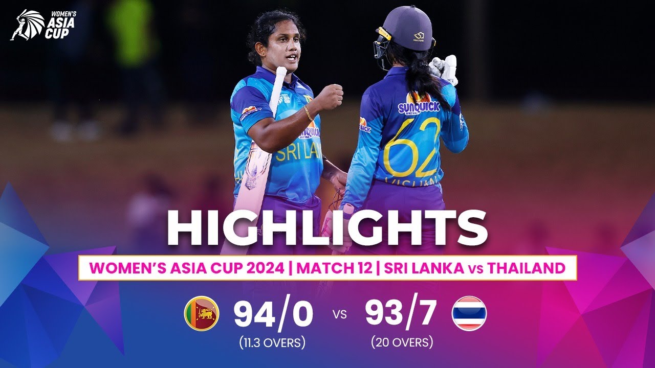 Sri Lanka (W) vs Thailand (W) | ACC Women's Asia Cup | Match 12 | Highlights