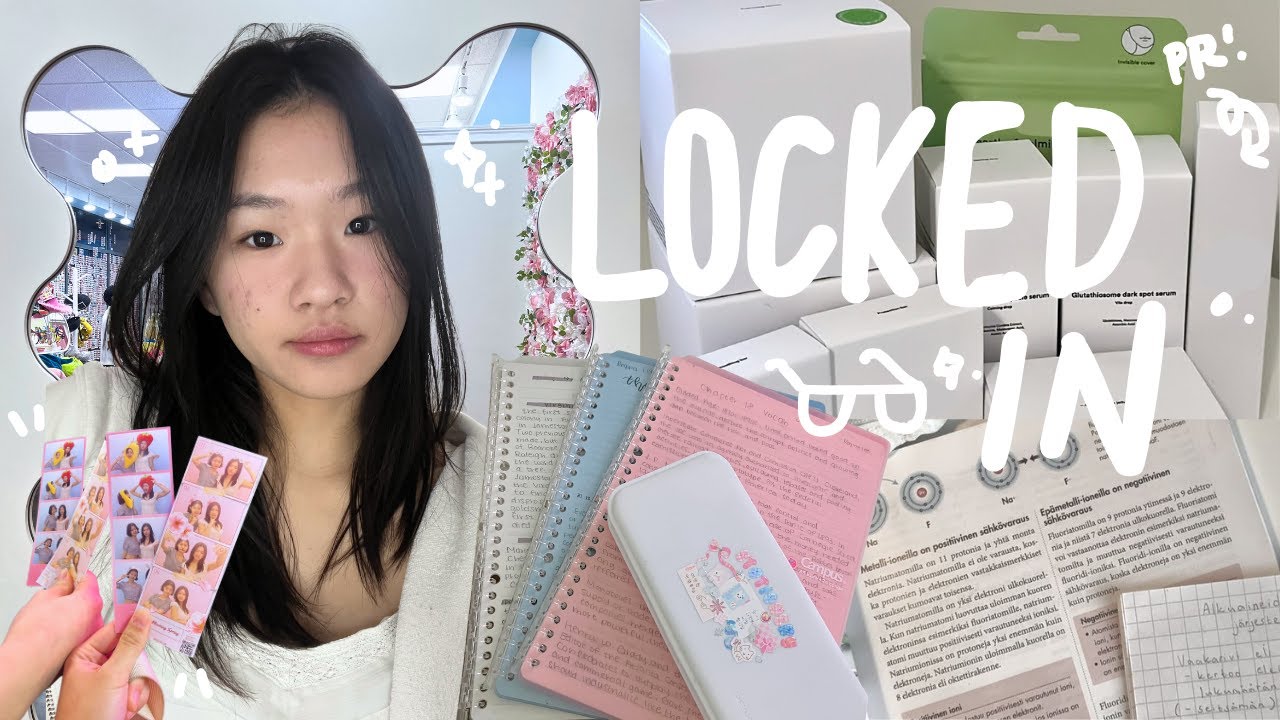 LOCK IN 📓 after school study vlog, organizing my vanity, giving away PR, spontaneous hangout, etc.