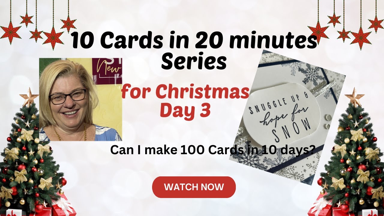 10 Cards In 20 Minutes Day 3 Can I make 100 Cards in 10 Days? Stamping with DonnaG!