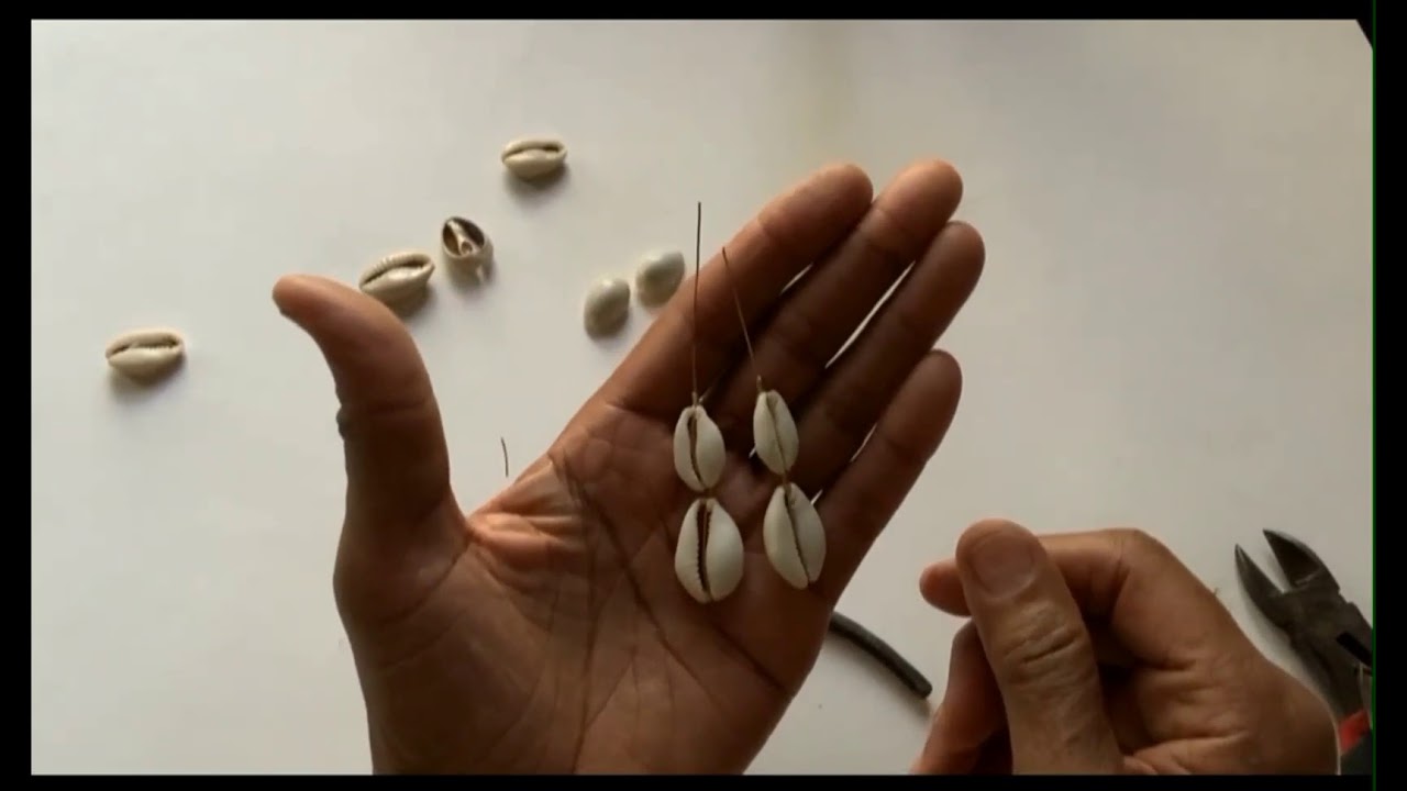 Wrapping a Cowrie shell earrings (Highly Detailed tutorial) #diy #jewelrydesigner #earrings