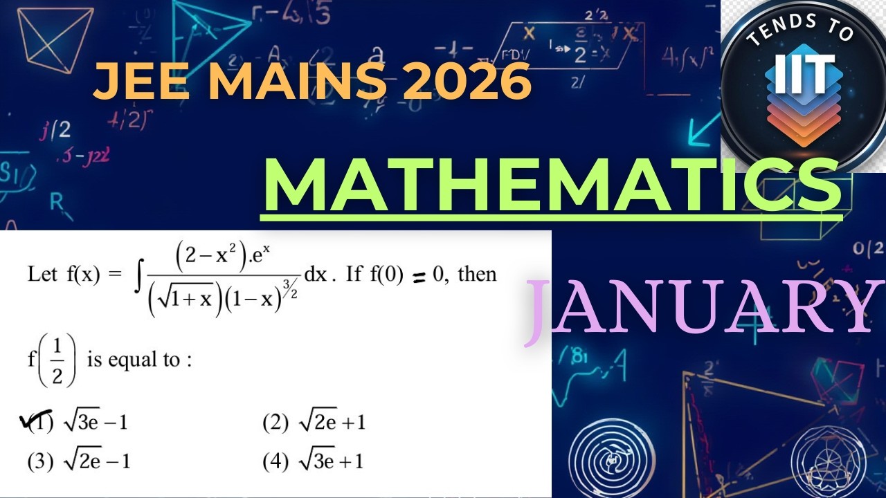 Let f(x) = int[(2-x^2e^x]/[sqrt(1+x)(1-x|INDEFINITE INTEGRATION|JEE MAINS|YEAR2026|23JAN |SHIFT1|Q01