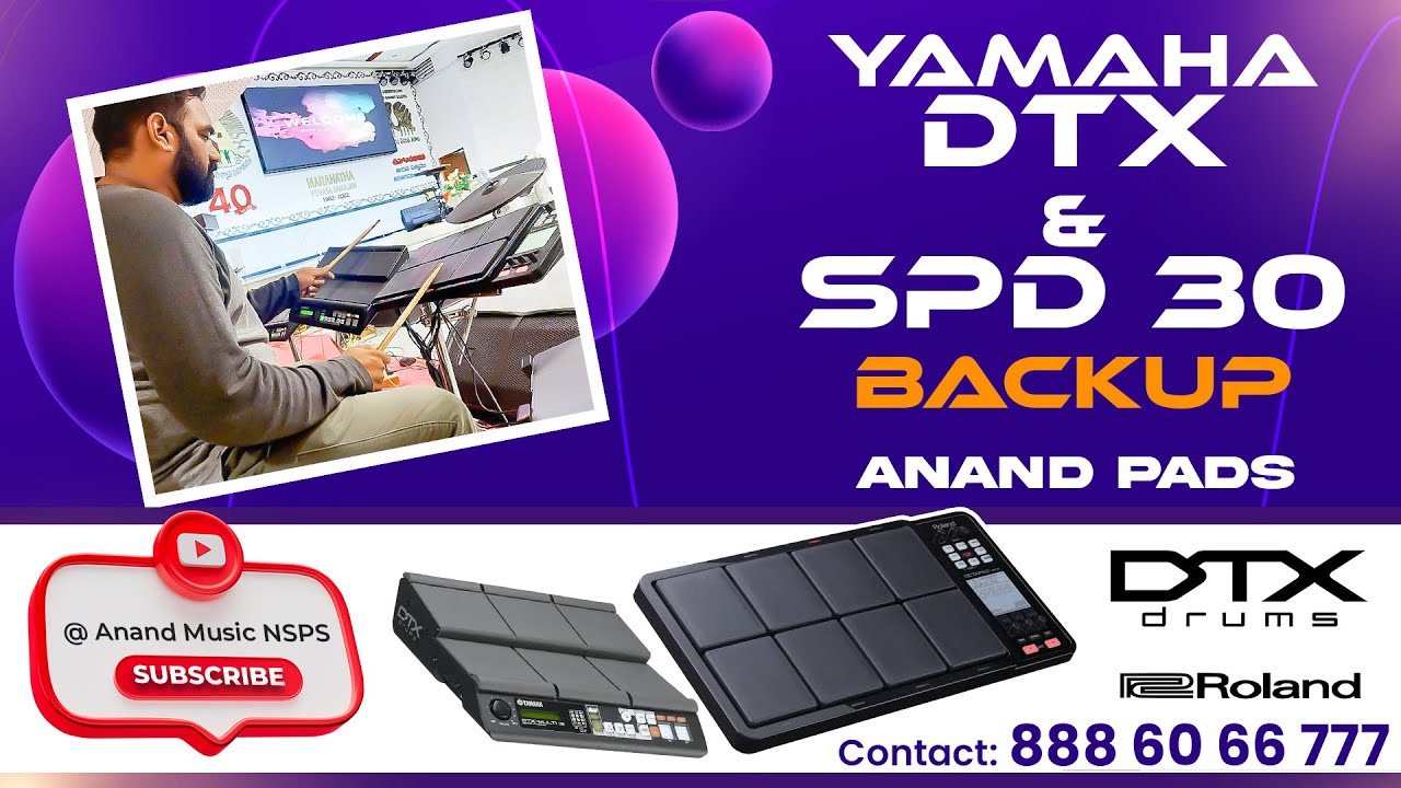 Yamaha DTX Multi 12 and Roland SPD 30 MIDI Backup For Backup Pls Contact -Anand - 8886066777