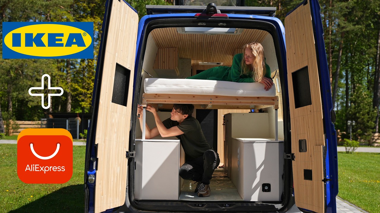 Budget Electric Bed Lift In Our DYI Van Build