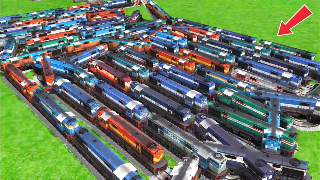ALL LOCOMOTIVE ENGINE CROSSING CIRCLES BUMPY 🐍 TRACKS RAILWORK RAILROAD BEANG DRIVE 
