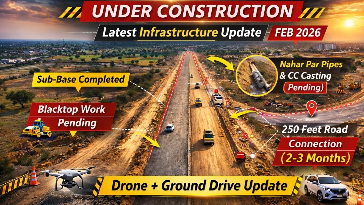 200 Feet Wide Road Under Construction | Mahindra World City Jaipur Infrastructure Update | Feb 2026