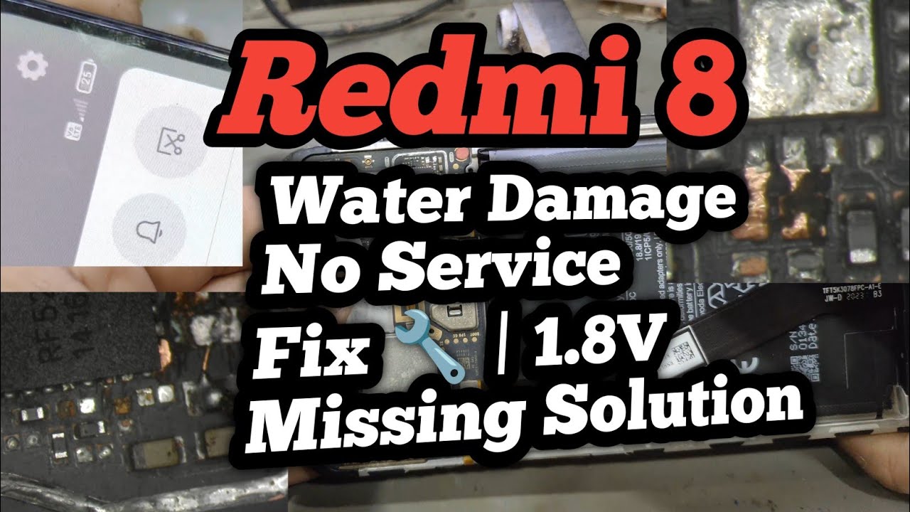 Redmi 8 Water Damage No Service Fix 🔧 | 1.8V Missing Solution