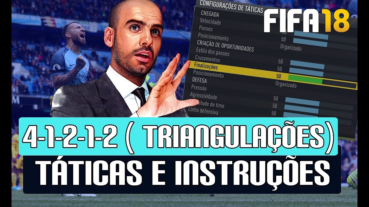 FIFA 18 | FORMAÇÃO 4-1-2-1-2 (triangulações) , TÁTICAS PERSONALIZADAS E INSTRUÇÕES