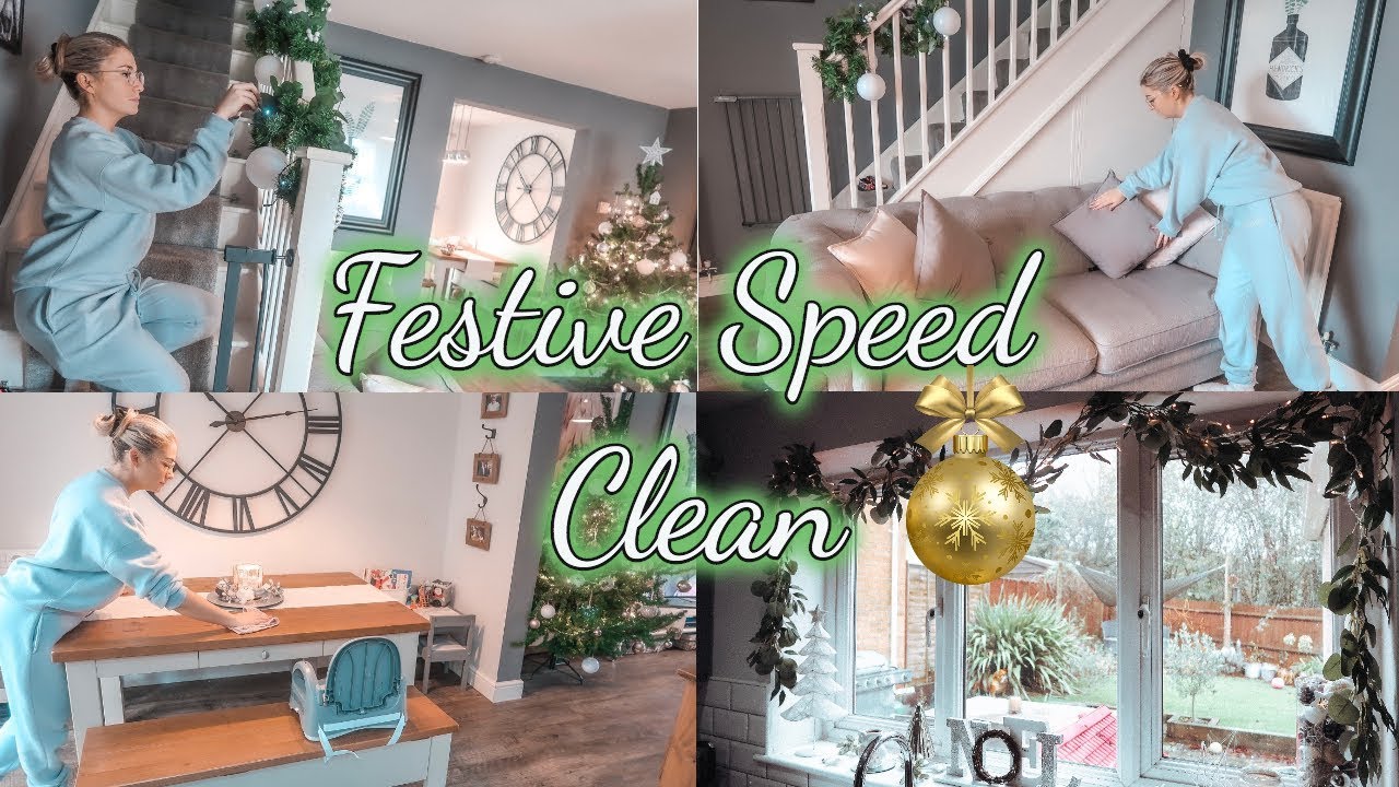 FESTIVE COSY SPEED CLEAN | CHRISTMAS CLEAN WITH ME 2019 | ellie polly