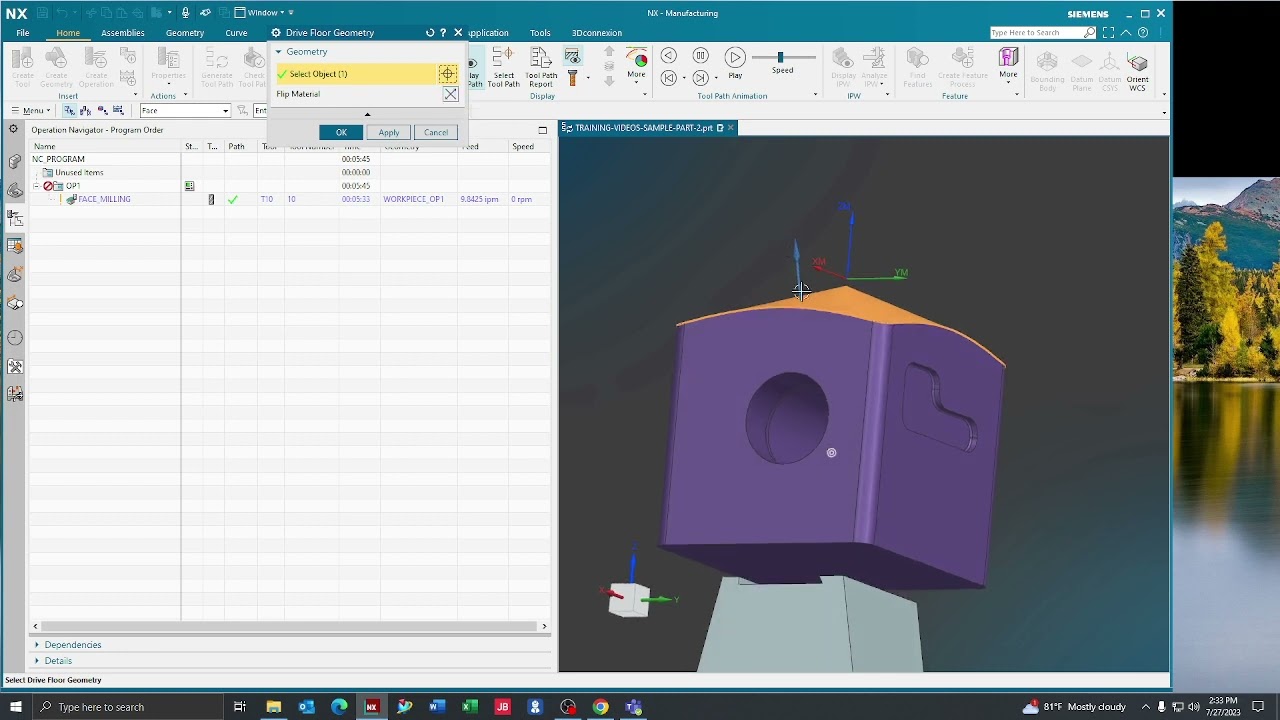 Siemens NX 2206    How To Make A Multi Axis Roughing Operation